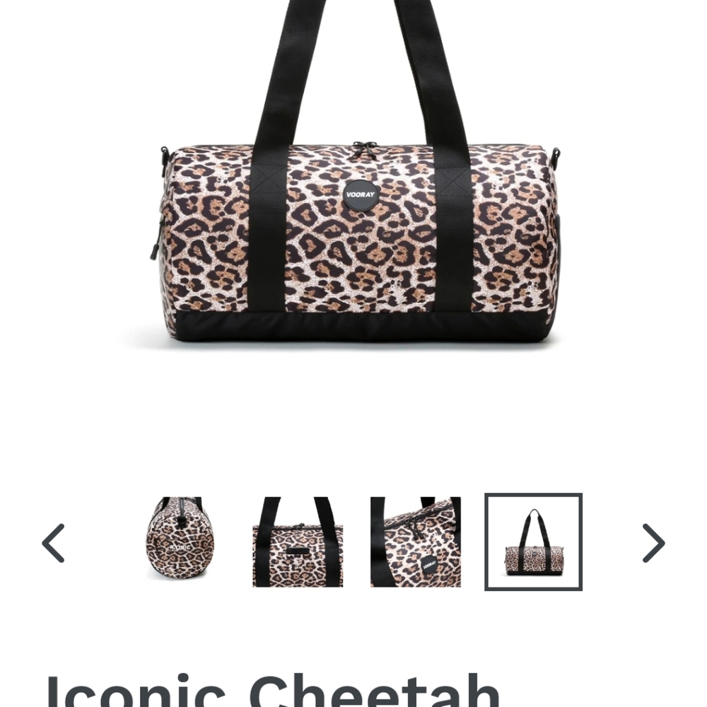 Iconic Cheetah Barrel Gym Bag